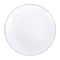 Smarty Had A Party 7.5" White w/Silver Rim Organic Round Disposable Plastic Appetizer/Salad Plates (120 Plates), 120PK 937WHS-CASE - alternate 9